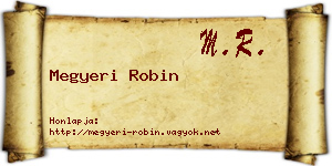 Megyeri Robin névjegykártya